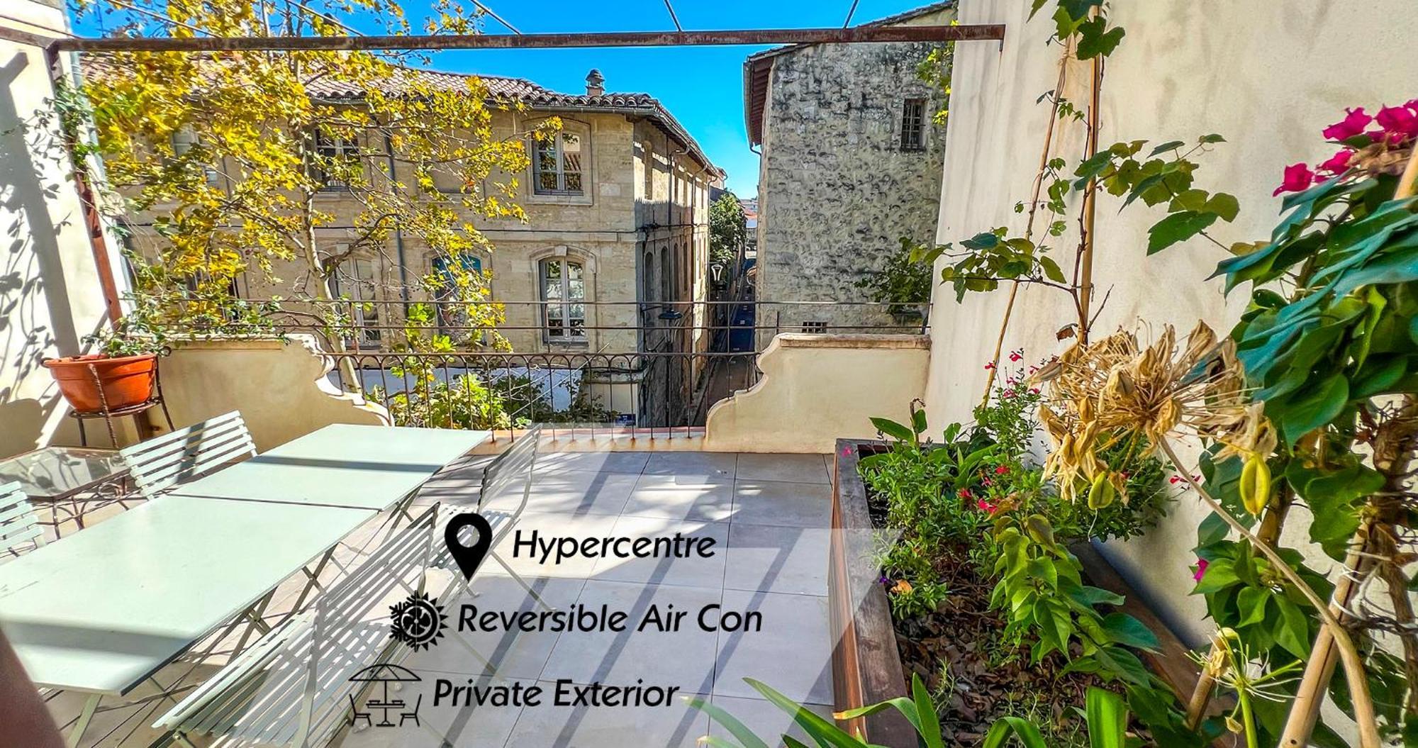 Ac - Private Exterior - Duplex Quartier Des Artistes Daire Avinyon Dış mekan fotoğraf